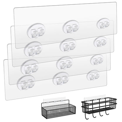 Dimeho 4 Pc Shower Caddy,Strong Shower Shelfe Adhesive Hook Kitchen Rack
