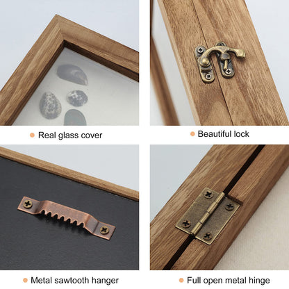 TJ.MOREE Shadow Box Display Case13x16( 33 x 42cm) Flowers Shadow Box Frame with Glass Window Picture Frame Wedding Bouquet Memorabilia Medals Photos