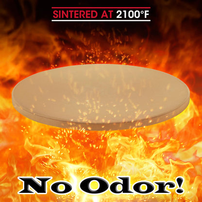 Unicook Round Pizza Stone 30.5cm, Heavy Duty Ceramic Bread Baking Stone for Oven, BBQ and Grill, Thermal Shock Resistant, Durable and Safe