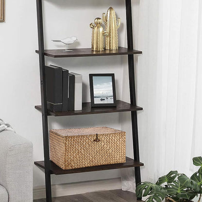 IGNPION Seagrass Storage Basket with Lid, Wicker Woven Shelf Basket, Coffee
