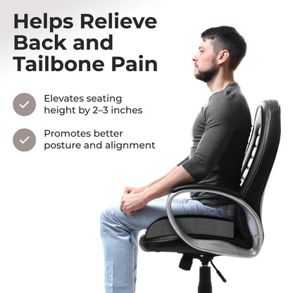 Kolbs Extra Large Seat Cushion | Stylish Plush Velvet Cover | X-Large Memory Foam for Office Chair, Floor Pillow