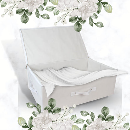 Hoesh UK - White Medium Wedding Dress Box With Lid & Acid Free Tissue - Bridal Gown Storage, Under Bed Clothes Organizer.
