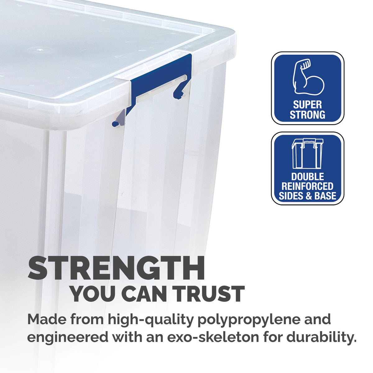 Bankers Box Storage Box 1.7L (10 Pack) - BPA-Free, Stackable Plastic Organizer with Clip-Lock Lid