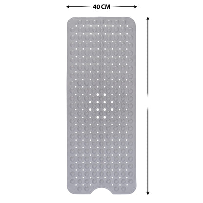 Bathtub Mat Non Slip – 100 x 40 CM Bath Mat – Easy Clean Shower Mats – Sturdy Suction Cup Attaching – Comfortable for Feet – Draining Holes