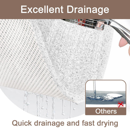 Corner Shower Mat Non Slip: Anti Mould Bath Mat - 60 x 60 cm Loofah Shower Mats for Inside Shower- Anti Slip Bath Mat for Inside Bath White Quadrant