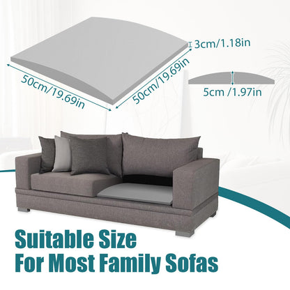 TUAKIMCE 2Pack Sofa Cushion Support for Sagging Seats, 50x 50x 5cm High-Density Foam Sofa Seat Cushions, Curved Furniture Support Pad for Sag Repair