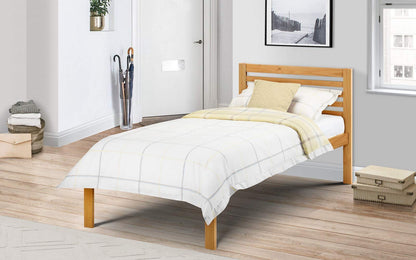 Julian Bowen Slocum Bed, Single, Solid Wood, Pine Effect - W100 x D195cm
