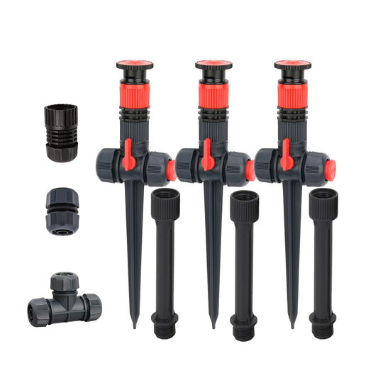 Eden 96093 Multi-Adjustable Flex Design Garden Sprinkler with Extension Set, Great for DIY Gardening Product