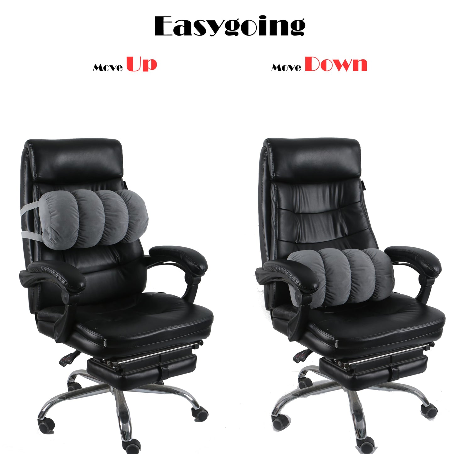 Alibo Office Chairs Contoured Half Moon Round Lumbar Roll Low Back Lumbar Support D-Shaped Pillow Multi Purpose Recliner Leg Rest Cushion For Chair