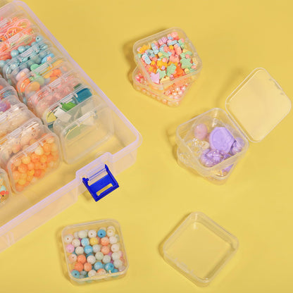 Funtopia 40 Pcs Bead Storage Box,Small Plastic Craft Organiser Containers
