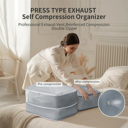 DIMJ Compression Storage Bags Duvet Storage Organisers No Pump Needed