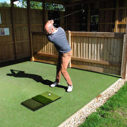 SAPLIZE 30"x15" Foldable 3-in-1 Golf Hitting Mat, Tight Lie, Rough and Fairway for Driving, Chipping, and Putting Training, Portable Golf Practice