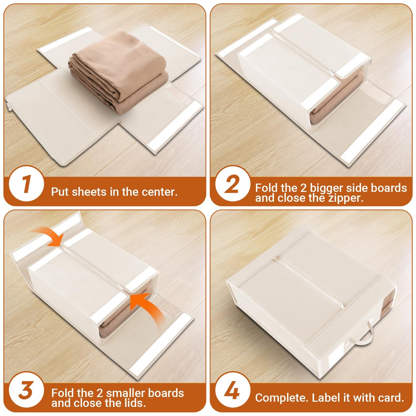 StorageTastic Bed Sheet Closet Organizers and Storage Under Bed Storage