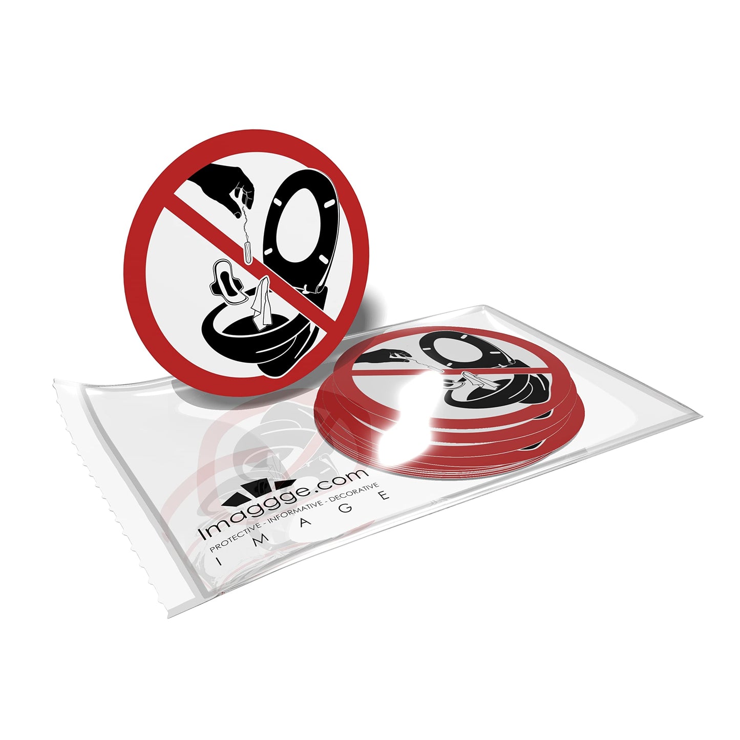 Do not throw toilet bowl stickers 15 round stickers 4.5cm