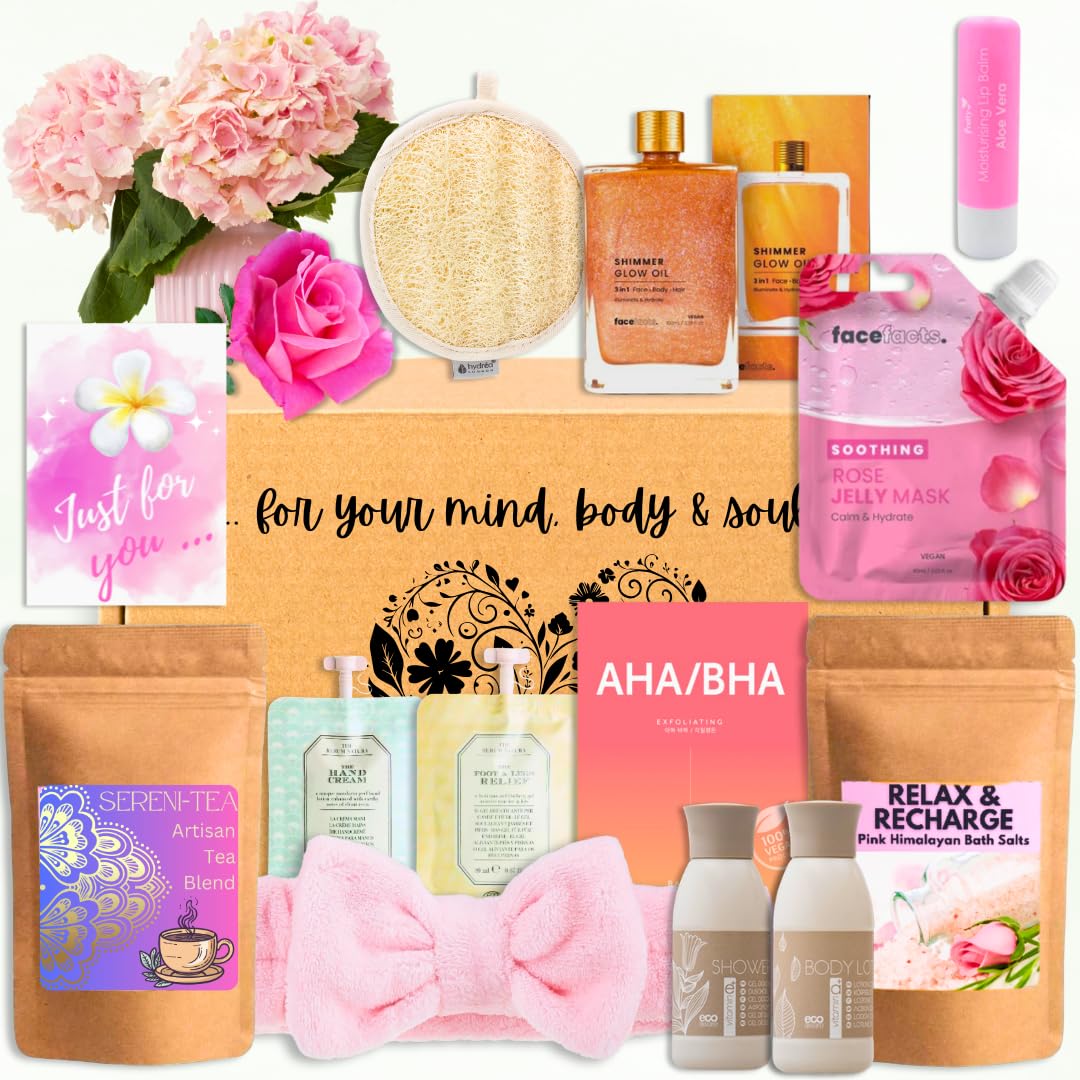 SPA IN A BOX Pamper Gift for Woman, Pamper Sets for Women Gifts, Birthday Hamper for Her, Birthday Pampering Spa Sets, Christmas Anniversary Wedding,