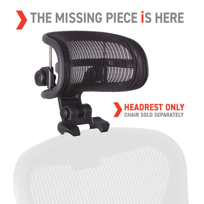 Original Headrest for the Herman Miller Aeron H4 Carbon Chair | Colors and mesh matching the Aeron Classic Chair 2016 and earlier models