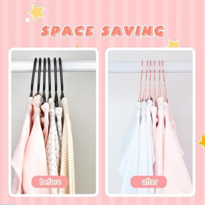 ManGotree Baby Velvet Hangers with Swivel Rose Gold Hook 15 Pack Light Pink