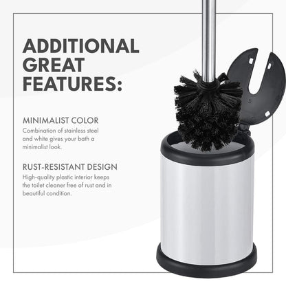 ToiletTree Products Deluxe Toilet Brush with Lid, White