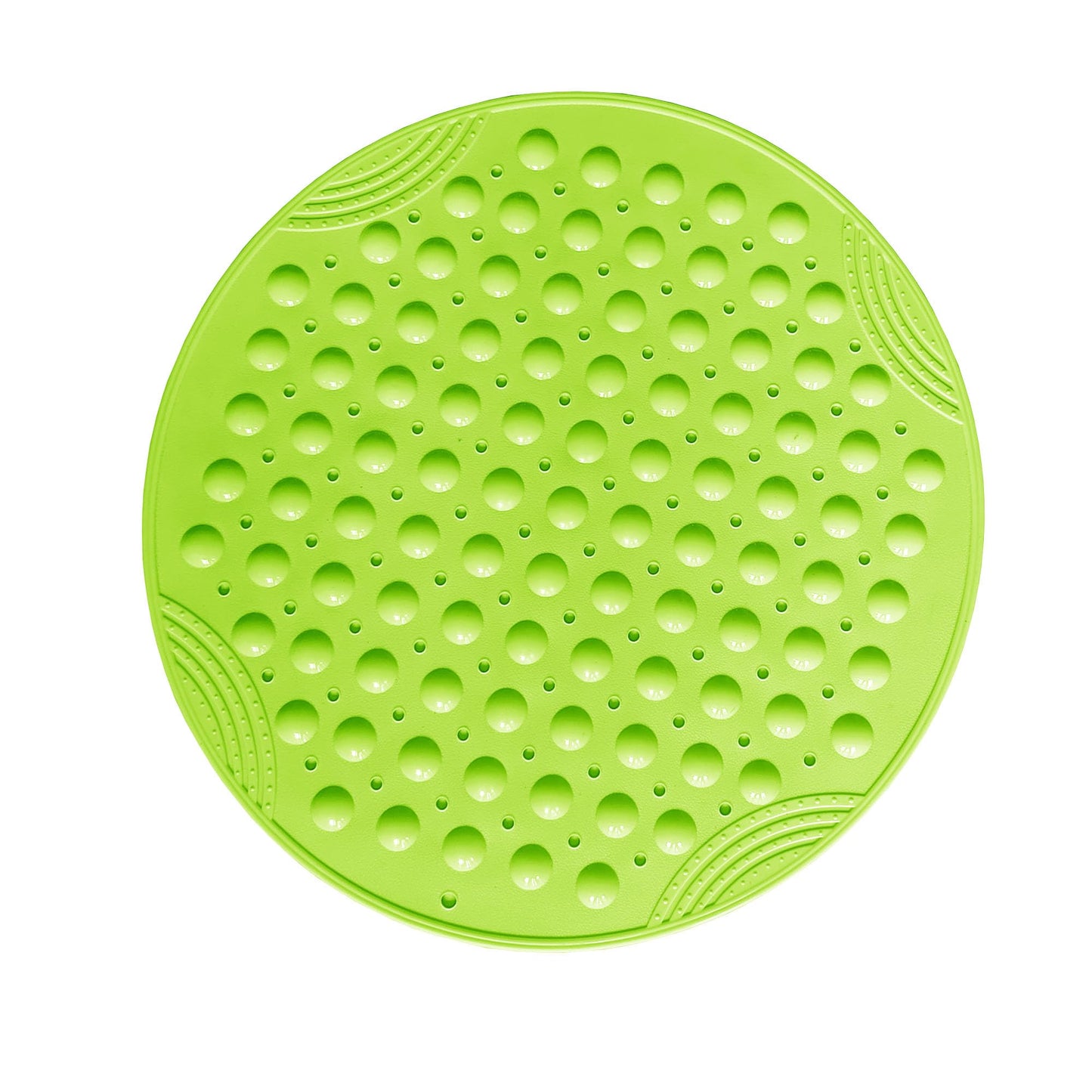 VSUSN Shower Mat Anti-Slip Round Bathtub Mat with Suction Cups Inside or Outside Showers Machine Washable Shower Bath Mat,Green