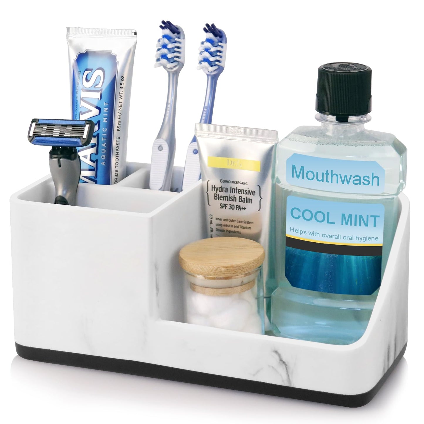 PARKMANI Toothbrush Holders for Bathroom Countertop Organizer, Kids Electric Toothbrush and Toothpaste Holder, Bathroom Accessories Vanity Organizer
