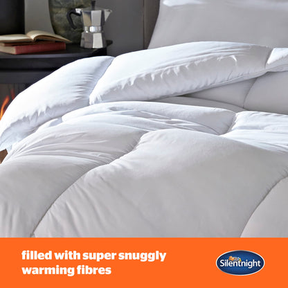 Silentnight Warm and Cosy Double Decker Duvet - 18 Tog Winter Warm Cosy Thick Quilt Hypoallergenic and Machine Washable - Two Duvet Layers Retains