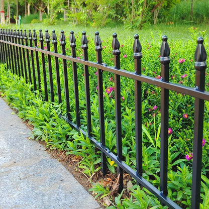 Thealyn Metal Decorative Garden Fence 57cm Wide x 45cm High (5 Panels, Total Length 2.8m), Metal Fence Panels, Landscape Fencing for Flower Bed,