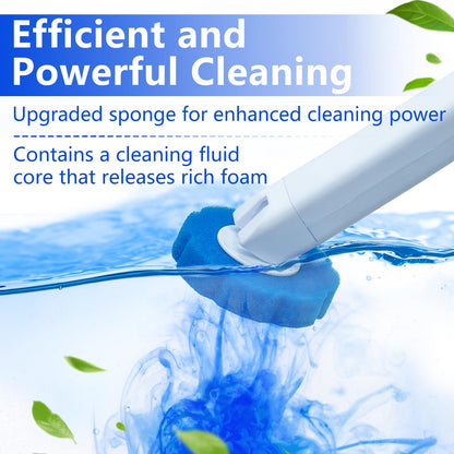 2 Pack Dispasable Toilet Brush and Holder Set, with 48 Toilet Brush Refills