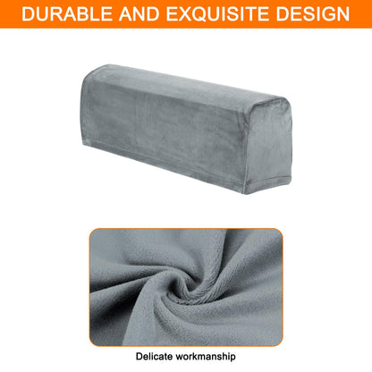 sourcing map Stretch Sofa Armrest Covers Dark Gray 2 Pcs