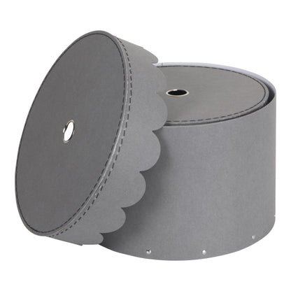 Bigso Box of Sweden WILMA Set of 2 Round Storage Boxes with Lids - Organiser Box with Lid for Clothes, Toys etc.