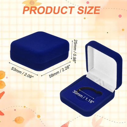 PATIKIL Velvet Challenge Coin Presentation Display Box, 30mm Coin Display Case Badge Gift Storage Protective Holder for Commemorative Medals Tokens