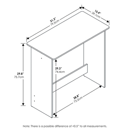 Furinno Simplistic Computer Desk, Study Desk, Writing Desk, Espresso, 39.1 (D) x 79.5 (W) x 75.7 (H) cm