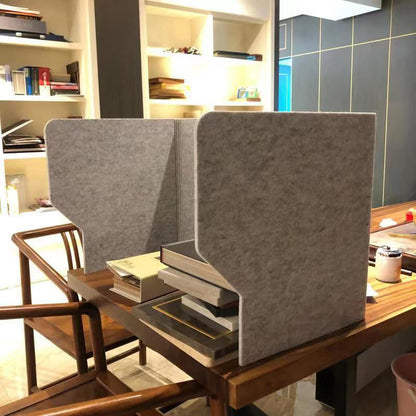 60cm Gray Felt Desk Privacy Divider Panel - 60cm Foldable Classroom Desk Partition Shields -Desktop Separator Panel