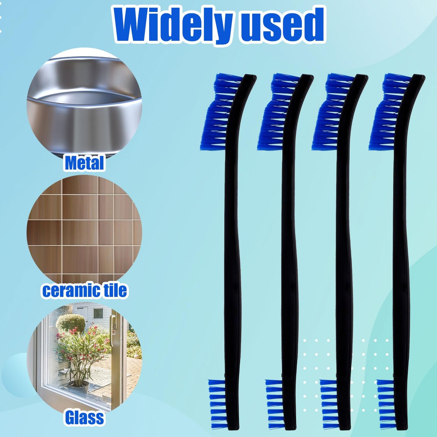 6pcs Double Ended Nylon Cleaning Brushes, Small Cleaning Brush Set Multifunctional Detail Crevice Cleaner Tool for Kitchen Jewelry Small Objects