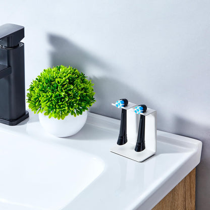 WAYASI Electric Toothbrush Holder Wall Mounted or Desktop, Electric Toothbrush Head Holder, Brush Head Holder for Bathroom (White, Small)