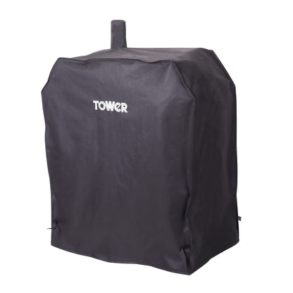 Tower Grill Cover for Solo BBQ and Most Pedestal Barbecues, Waterproof and Windproof, Black