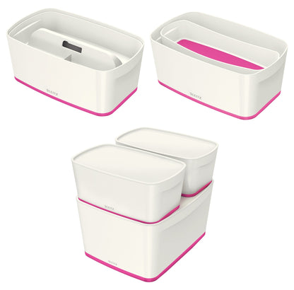 Leitz MyBox Storage Tray, waterproof ABS, Pink Metallic