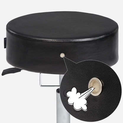 Master Massage Glider Ergonomic Round Swivel Stool Adjustable Rolling Hydraulic Stool Barber Dental Chair Home Office Stool, Black