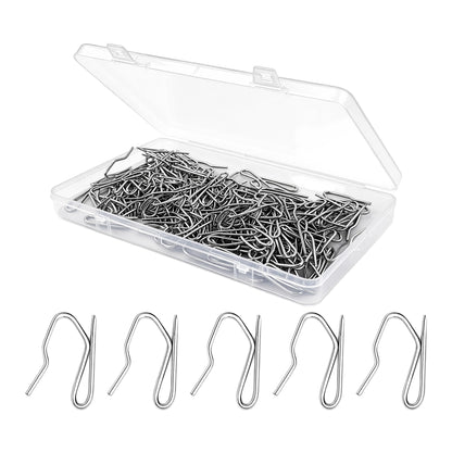 Miss Pen 100-Pack Stainless Metal Curtain Hooks, Heavy Duty Metal Drapery Pin Hooks for Pinch Pleat, Pencil Pleat Curtains, Window and Shower