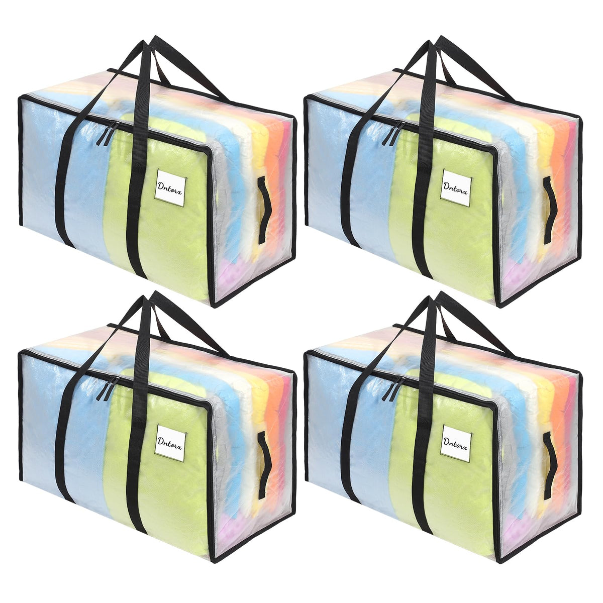 Dntorx 4 Pack 105L Moving Bags Heavy Duty Storage Bag Dorm Moving Essential