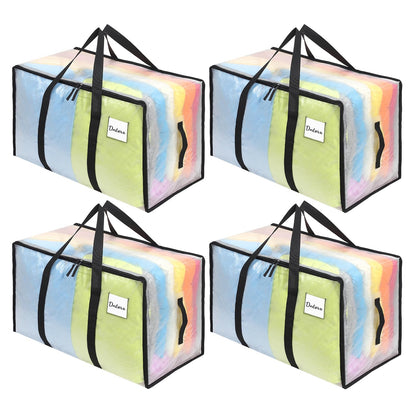 Dntorx 4 Pack 105L Moving Bags Heavy Duty Storage Bag Dorm Moving Essential