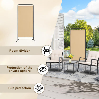 Angel Living 1 Panel Room Divider, Privacy Screen Composed of Polyester Fabric and Sturdy Iron Frame