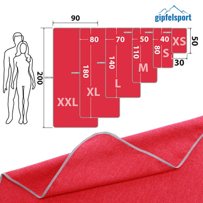 gipfelsport Microfibre Towel red 1x M(110x50cm)