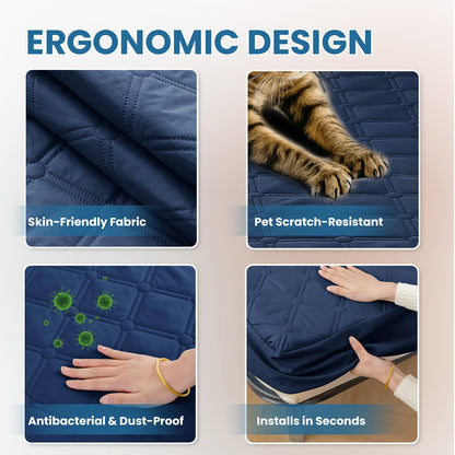 Ystyle Fitted Sheet 160 x 200 cm, Microfibre, Fitted Sheet - Mattress Height up to 30 cm, Navy Blue