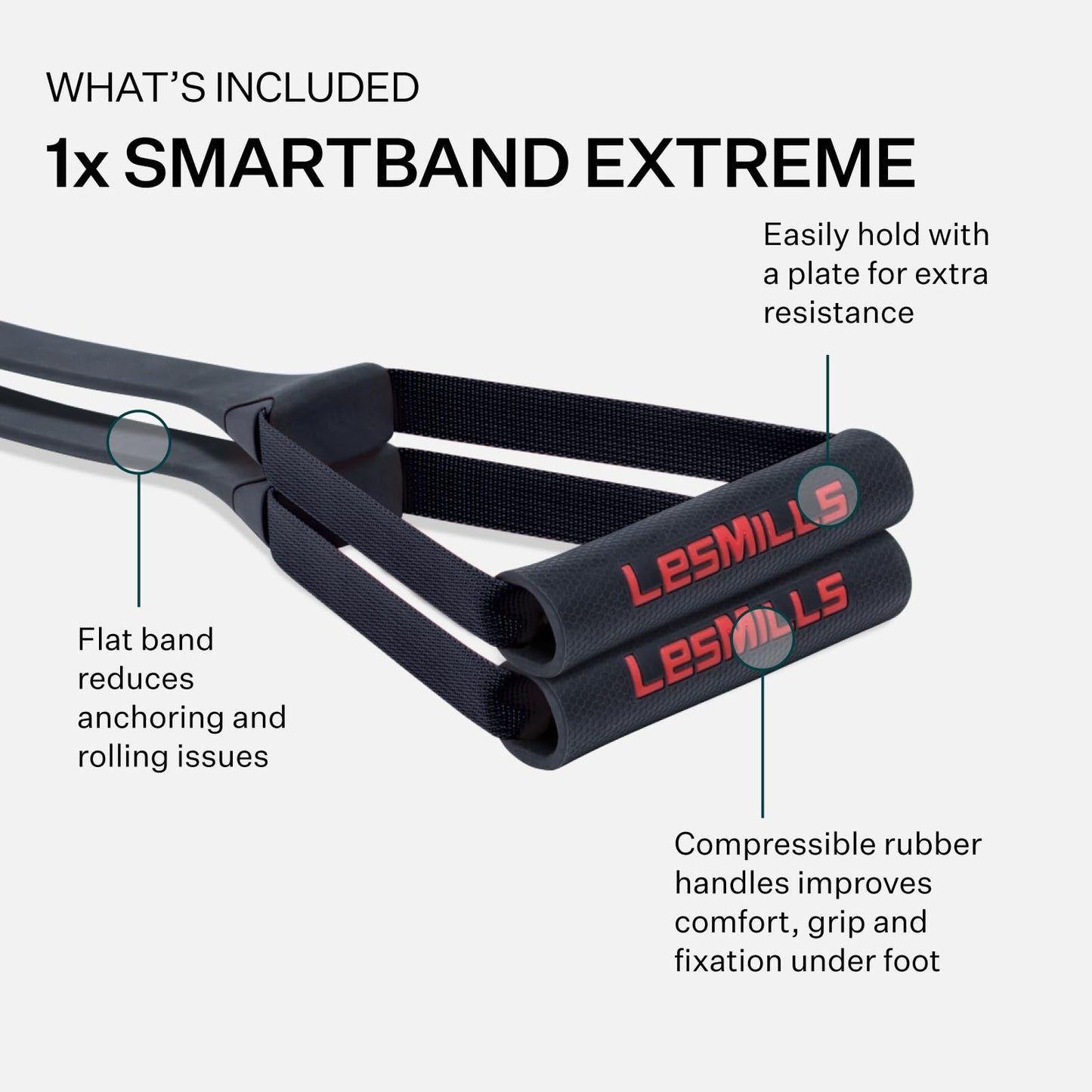 Les Mills? SMARTBAND Extreme? Workouts Bands for Women and Men, Resistance Bands for Working Out, Stretch Bands for Exercise at Home Workout Equipment