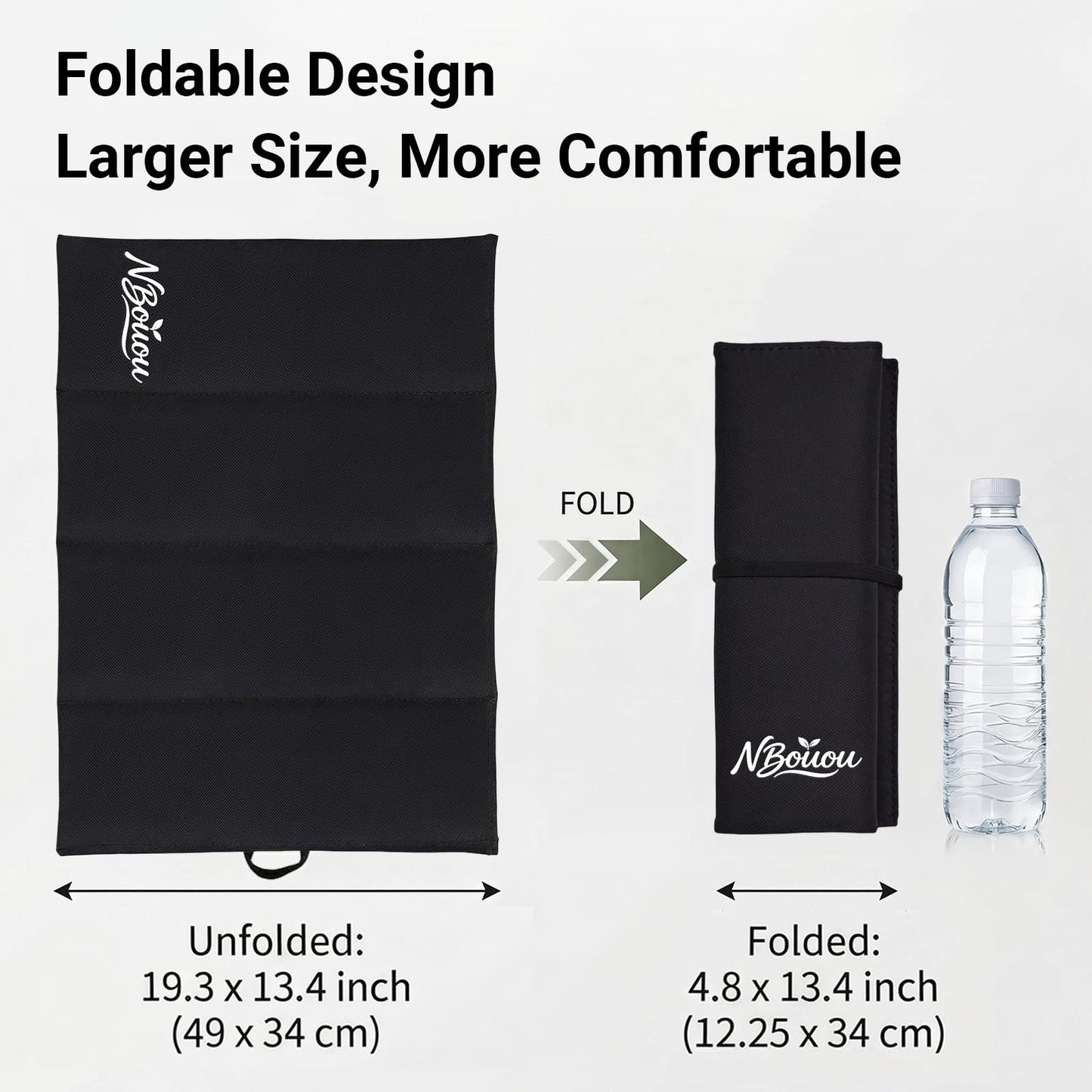 NBOUOU Folding Sit Mat Outdoor, 49 * 34 cm Portable Large Waterproof Sitting Cushion Seat Pad Foldable, Moisture-Proof Folding SeatMat for Camping