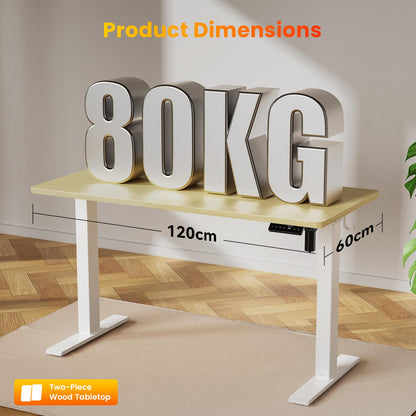 WALKINGDESK Electric Standing Desk, 140 x 60 cm, Oak