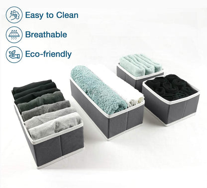 12 pcs Drawer Organisers Divider UK Large Drawer Dividers Clothes Drawer Organisers Wardrobe Storage Organiser Underwear Draw Organizer Clothes Draw