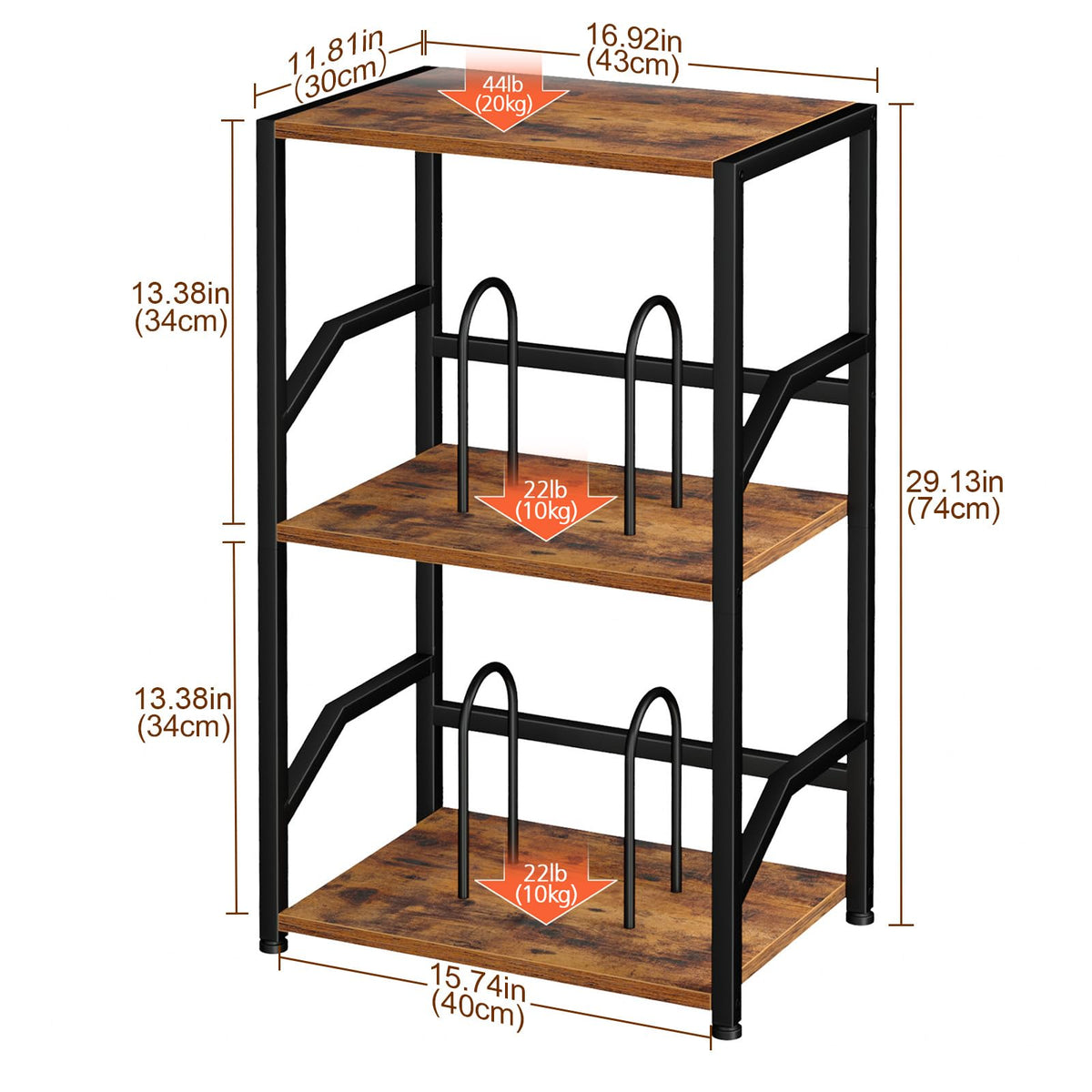 LOAKEKEL Record Player Stand, Vinyl Record Storage Hold Up to 200 Albums