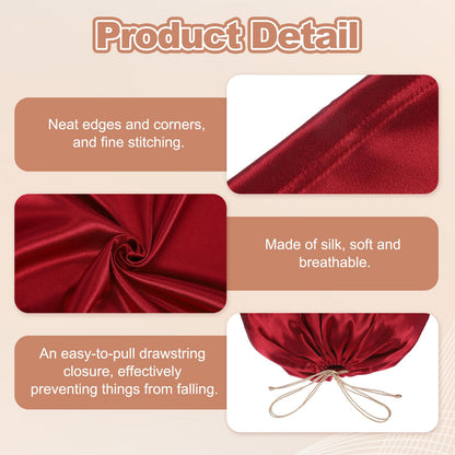 sourcing map Dust Cover Storage Bag Silk, Dust Bags for Handbags with Drawstring for Pouch Purse Cloth Shoes Travel Storage (Red, 15.75"x19.69")