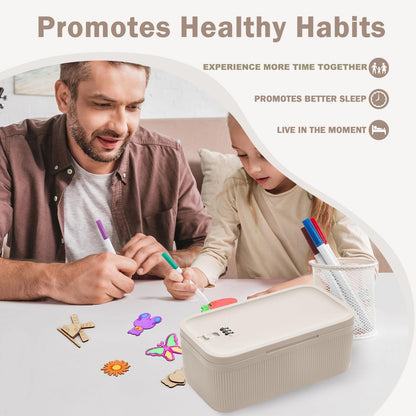 Small Lockable Storage Box with Combination Code - Secure Medicine Safe, Phone Jail, and Snack Box for Home, Fridge, Office, or Travel